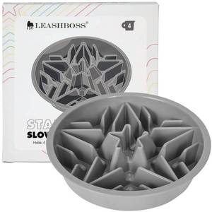 lot 10900 image: Leashboss Slow Feeder Dog Bowls - Cup Maze Puzzle Food Bowl with Feeder Holes, Fits into Elevated Pet Feeders - Slow Eating for Large, Medium & Small Sized Breeds (4 Cup - 8.9-9.25 Inch Feeder Holes)