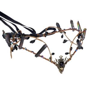 lot 10938 image: MOSTORY Handmade Elf Crystal Crown - Celtic Raw Quaz Circlet Viking Headpiece Medieval Elven Tiara for Women Girls Cosplay Renaissance Party Mardi Gras Carnival Photo Shoot