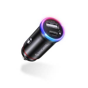 lot 10944 image: SYNCWIRE USB C Car Charger 90W PD 45W & QC 45W for iPhone 15 Fast Charging Cigarette Lighter USB Charger Adapter Safety Certified Compatible with iPhone 15 Pro Max 14 13 12, Samsung, Pixel, iPad