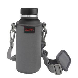lot 10954 image: ZUJFPL Water Bottle Carrier Bag,Premium Neoprene Water Bottle Sling Bag, Water Bottle Holder Bag 500ML(17OZ) with Adjustable Shoulder Strap for Walking Camping Hiking and Travel