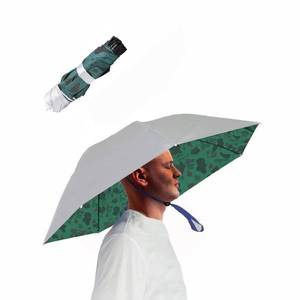 lot 10957 image: HIWIND Fishing Umbrella Hat Folding Adjustable Sun Rain Cap Oversize Hands Free Umbrellas Anti-UV Waterproof Headwear for Fishing Gardening Golf Sunshade Outdoor 2 PACKS