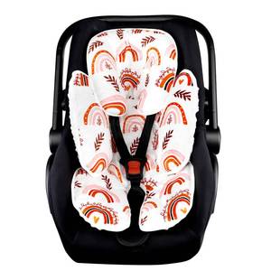 lot 10975 image: Pea Pod Baby Car Seat Head Support for Newborn, 2 in 1 Infant Car Seat Head Support for Boys Girls Extra Soft Breathable Baby Car Seat Cushion Insert for Strollers, Swings, and Bouncers, Boho Rainbow