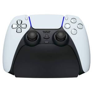 lot 10983 image: playvital Solid Black Controller Display Stand for ps5, Gamepad Accessories Desk Holder for ps5 Controller with Rubber Pads