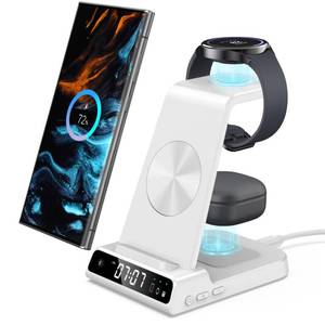 lot 10990 image: Wireless Charger for Samsung Devices, 4 in 1 Wireless Charging Station for Galaxy S24 UltraS24S24S23 UltraZ Fold5Z Flip, Watch Charger for Galaxy Watch 66 Classic55 Pro4,for Galaxy Buds2 Pro