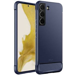 lot 11001 image: JETech Slim Fit Case for Samsung Galaxy S22 5G 6.1-Inch, Thin Phone Cover with Shock-Absorption and Carbon Fiber Design (Blue)