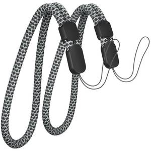 lot 11015 image: Avorast Hand Wrist Strap Lanyard, 2 Pack Carbon Fiber Phone Lanyards Adjustable Lanyard for GoPro, Camera, Phone Case, Keys, Keychain, USB Flash Drive, Flashlight, Glove Leash, Black & Grey