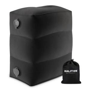 lot 11031 image: Maliton Inflatable Travel Foot Rest Pillow, Toddler Airplane Bed, Car Seat Foot Rest for Kids, Adjustable Height Leg Rest Pillow for Airplane, Home, Office(Black, 1 Pack)