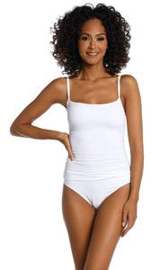 lot 11086 image: La Blanca Womens Standard Island Goddess Lingerie One Piece Swimsuit, White, 6
