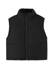lot 11091 image: Verdusa Girls Sleeveless Zipper Front Collar Puffer Vest Warm Down Coat Black 10 Years