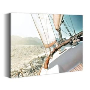 lot 11121 image: Bathroom Sailboat Canvas Wall Art Sunset Ocean Nautical Yacht Picture Sailing Boat Surfing Canvas Coastal Beach Artwork Nature Sea Wave Print Seashore Scenery Painting Seascape Art for Bedroom