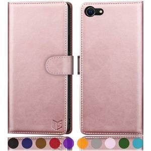 lot 11125 image: SUANPOT for iPhone 78SE2SE 3rd 2022 4.7 RFID Blocking Wallet case Credit Card Holder,Flip Book PU Leather Phone case Cover Cellphone Women Men for Apple iPhone SE3 case Wallet Rose Gold