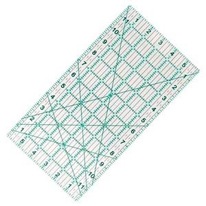 lot 11132 image: MANUFORE Quilting Ruler 6� x 12� Sewing Acrylic Ruler Anti-Slip Metric Ruler DIY Quilting Tools with Clear Printed Lines for Precise Cutting