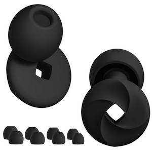 lot 11152 image: Ear Plugs for Sleeping Noise Cancelling, Reusable Earplugs for Noise Reduction, Soft Silicone Hearing Protection Ear Plugs for Sleep, Work, Noise Sensitivity, Study, Snoring 25-33dB