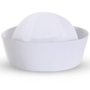 lot 11157 image: Ubauta White Sailor Hat Costume US Navy Hats for Parties Halloween and Weddings 22.5 - 1 Pack
