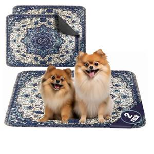 lot 11163 image: PUPIBOO Washable Dog Pee Pads - 2 XXS Super Absorbent Reusable Puppy Training Pads - 100% Waterproof, Leak-Proof & Non-Slip Whelping Pads for Pet Housebreaking