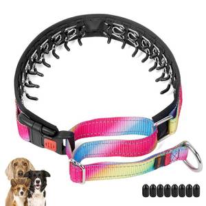 lot 11175 image: Martingale Prong Collar for Dogs, No Pull Dog Collar with American Flag for Small Medium Large Dogs, Adjustable Funny Pinch Collar for Dogs with Buckle for Training Walking Hunting