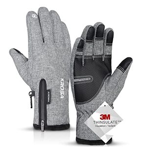 lot 11179 image: krosa -10 Winter Gloves Men Women, 10 Touchscreen Fingers Snow Ski Gloves, Waterproof Cold Weather Gloves
