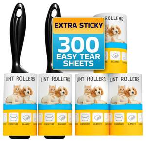 lot 11187 image: Lint Rollers for Pet Hair, Sticky, Remover for Couch, Clothes Furniture and Carpet. Dog Hair Remover Cat Hair, Animal Fur, Fuzz. 5 Large Lint Rollers