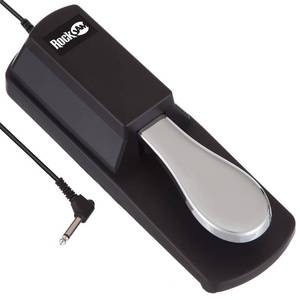 lot 11203 image: RockJam Universal Sustain Pedal for Electronic Keyboards and Digital Pianos With Polarity Switch, Anti-Slip Rubber Bottom and 5.9 ft. Cable