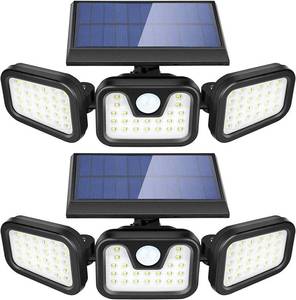 lot 11211 image: AVJONE Solar Outdoor Lights, 3000LM Super Bright Motion Sensor Outdoor Light, IP65 Waterproof Wide Angle 6500K Solar Powered Security Flood Lights for Outside Garage Yard Patio(2 Pack)