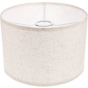 lot 11219 image: Healifty Cylinder Drum Lampshade Natural Linen Lamp Shades Fabric Lampshades Hand Crafted Medium Lampshade Covers for Table Lamp Bedside Lamp Floor Lamp