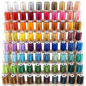 lot 11225 image: New brothread 80 Spools Polyester Embroidery Machine Thread Kit 500M (550Y) Each Spool - Colors Compatible with Janome and Robison-Anton Colors