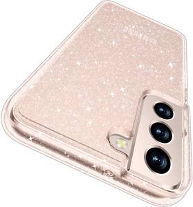 lot 11231 image: Rayboen for Samsung Galaxy S22 5G Case Glitter, Non-Yellowing Shockproof Phone Bumper Cover, Cute Sparkly Girly Hybrid Phone Case for Galaxy S22, Glitter Gold
