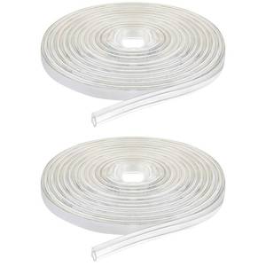 lot 11232 image: Tondiamo Shower Door Side Seal Glass Translucent Shower Door Side Seal Strip PVC Door Soft Clear Bulb Seal for Gap(732 x 98.4 Inches, 2 Rolls)