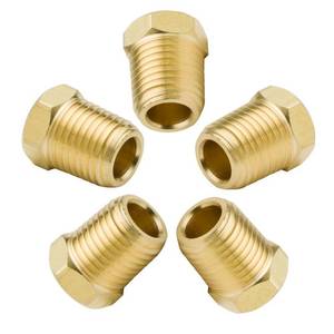 lot 11235 image: Legines Brass Pipe Fitting Hex Head Plug, 14 NPT Male, 1200psi High Pressure (Pack of 5)