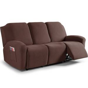 lot 11245 image: TAOCOCO Recliner Sofa Covers 8-Pieces Stretch Large Couch Covers for 3 Seats Reclining Slipcovers Soft Jacquard Pattern Furniture Protector Dark Coffee