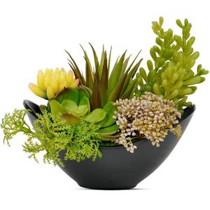 lot 11269 image: Luxsego Artificial Succulents Plants, Fake Potted Plants - 7.2 Inch Faux Succulents, Artificial Plants & Greenery for Hone Garden, Table Desk Shelves, Bathroom, Office Decorations(1 Pot)