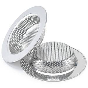 lot 11277 image: Honmein 2 Pcs Sink Strainer for Most Kitchen Sink Drain Basket, Upgraded Double-Layer Safe Design Kitchen Sink Strainer (4.5 Inch)
