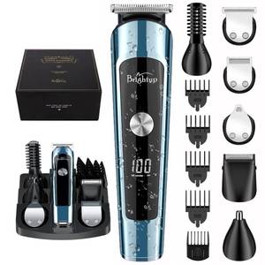 lot 11291 image: Brightup Beard Trimmer, Mens Grooming Kit with Hair Clippers, Electric Razor, Shavers for Mustache, Body, Face, Ear, Nose Hair Trimmer, Gifts for Men
