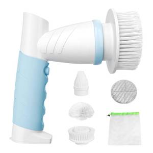 lot 11305 image: SZFIXEZ Electric Spin Scrubber, Electric Cleaning Brush Scrubber for Bathroom Electric Spin Cleaner with 4 Replaceable Shower Cleaning Brush Heads for Wall, Tile Floor, Bathtub, Toilet, Window