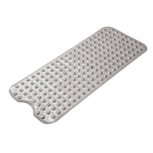 lot 11309 image: AmazerBath Bath Tub Mat, 40 x 16 Inches Non-Slip Shower Mats with Suction Cups and Drain Holes, Bathtub Mats Bathroom Mats Machine Washable, Clear Gray