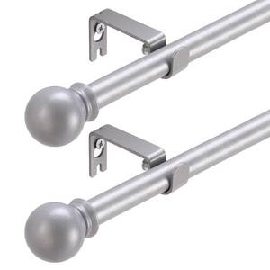 lot 11311 image: GXOACKJ 2 Pack Silver Curtain Rods for windows 32 to 48 inch, 58 inch Decorative Curtain Rod Set, Splicing Heavy Duty Metal Curtain Rod with Brackets