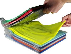 lot 11313 image: EZSTAX Closet Organizer and Shirt Folder  Regular Size, 20-Pack