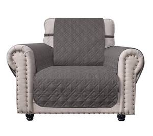 lot 11315 image: Ameritex Waterproof Nonslip Chair Cover for Leather, Dog Chair Cover Furniture Protector, Ideal Chair Slipcovers for Pets and Kids, Stay in Place (23, Dark Grey)