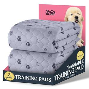 lot 11339 image: Super Absorbent Washable Pee Pads for Dogs - 2-Pack Superior Reusable Puppy Pads Pet Training Pads �100% Waterproof Dog Pee Pad Protects Against Urine Leakage Non-Slip Grip Prevents Slipping& Bunching