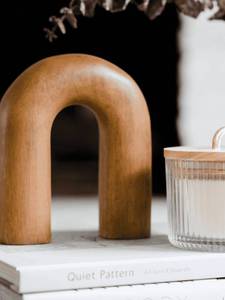 lot 11358 image: Glimpse & Hollow Wooden Decor Arch - Book Shelf Decor, Wood Decor, Small Shelf Decor, Mantel Decorations, Shelf Decorations, Shelf Decor Accents, Bookshelf Decorative Objects, Entryway Decor