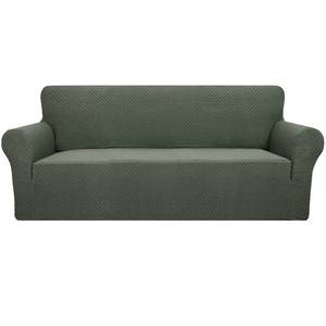 lot 11366 image: YEMYHOM Couch Cover Latest Jacquard Design High Stretch Sofa Covers for 3 Cushion Couch, Pet Dog Cat Proof Slipcover Non Slip Magic Elastic Furniture Protector (Large, Army Green)