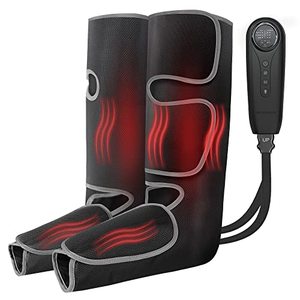 lot 11414 image: Medcursor Air Compression Leg Massager with Heat, Calf and Foot Massager for Circulation and Swelling Relief, Adjustable Massage Boots for Home Office Use - 3 Modes, 3 Intensities 2 Heat, Grey - Retail $78.3