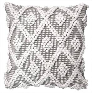 lot 11433 image: Lush Decor Adelyn Decorative Throw Pillow Cover, 20 W x 20 L, Gray - Square Pillow - Gray Diamond Pillow - Textured Pillows - Hygge Decor - Farmhouse Throw Pillows For Bed, Couch, Or Chair