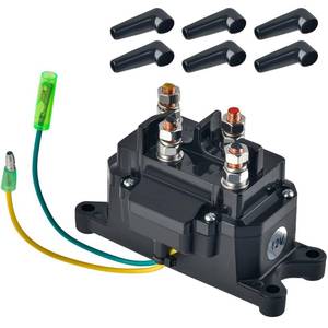 lot 11435 image: OTYMIOW Winch Solenoid Relay Contactor 12V 250A Thumb Truck for ATV UTV Boat 4x4 Vehicles 1500-5000lbs Winch with 6 Protecting Caps - Winch Switch Replacement Number 63070 62135 74900 2875714 70715