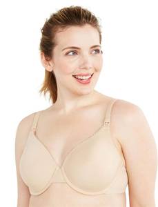 lot 11442 image: Motherhood Maternity womens Lightly Lined Nursing Full Coverage Bra, Nude, 34G US