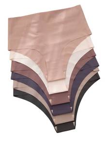 lot 11443 image: Verdusa Womens 6pack No Show Panty Set Seamless Underwear Briefs Brown Blue Army Green M