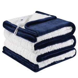 lot 11447 image: Heated Blanket Twin Size, Fast Heating Blanket with 5 Heating Levels & 10 Hours Auto Off, Soft Cozy Sherpa Electric Throw Blanket for Home Bedding, Machine Washable, 62x84, Navy Blue
