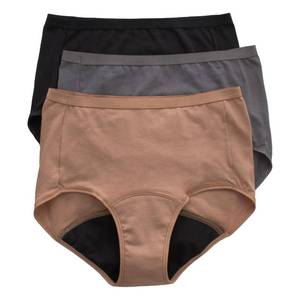 lot 11457 image: Hanes Womens Comfort, Period. Moderate Leaks Period Underwear, Moderate Protection, 3-Pack (Colors May Vary) 3xl