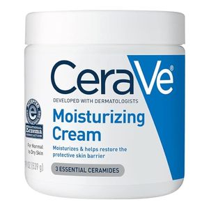 lot 11481 image: CeraVe Moisturizing Cream  Body and Face Moisturizer for Dry Skin  Body Cream with Hyaluronic Acid and Ceramides  Daily Moisturizer  Oil-Free  Fragrance Free  Non-Comedogenic  19 Ounce