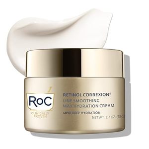 lot 11484 image: RoC Retinol Correxion Max Daily Hydration Anti-Aging Face Moisturizer with Hyaluronic Acid, Oil Free Skin Care Cream for Fine Lines, Dark Spots, Post-Acne Scars, 1.7 Ounces (Packaging May Vary)